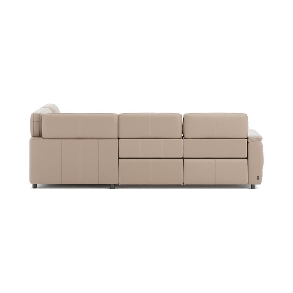 Phoenix Left hand Corner Electric Recliner Sofa with Adjustable Power Headrests in  Mushroom Leather 6