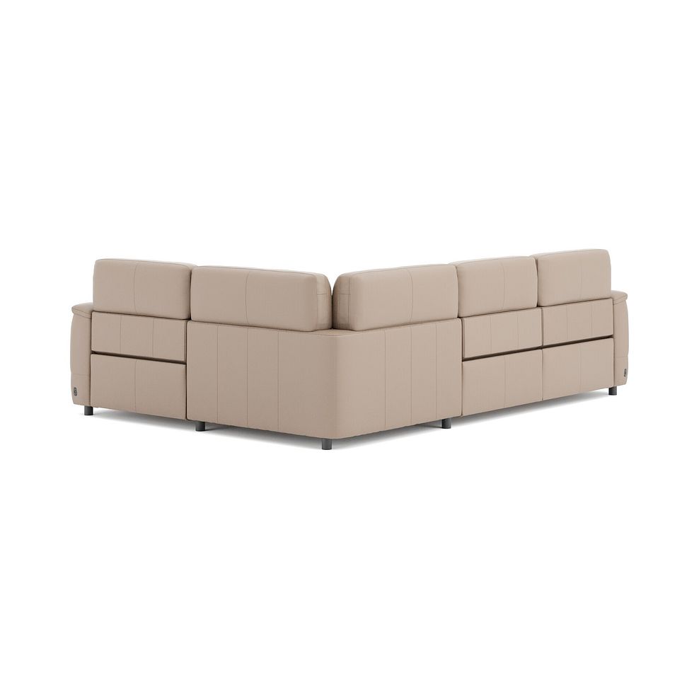 Phoenix Left hand Corner Electric Recliner Sofa with Adjustable Power Headrests in  Mushroom Leather 5
