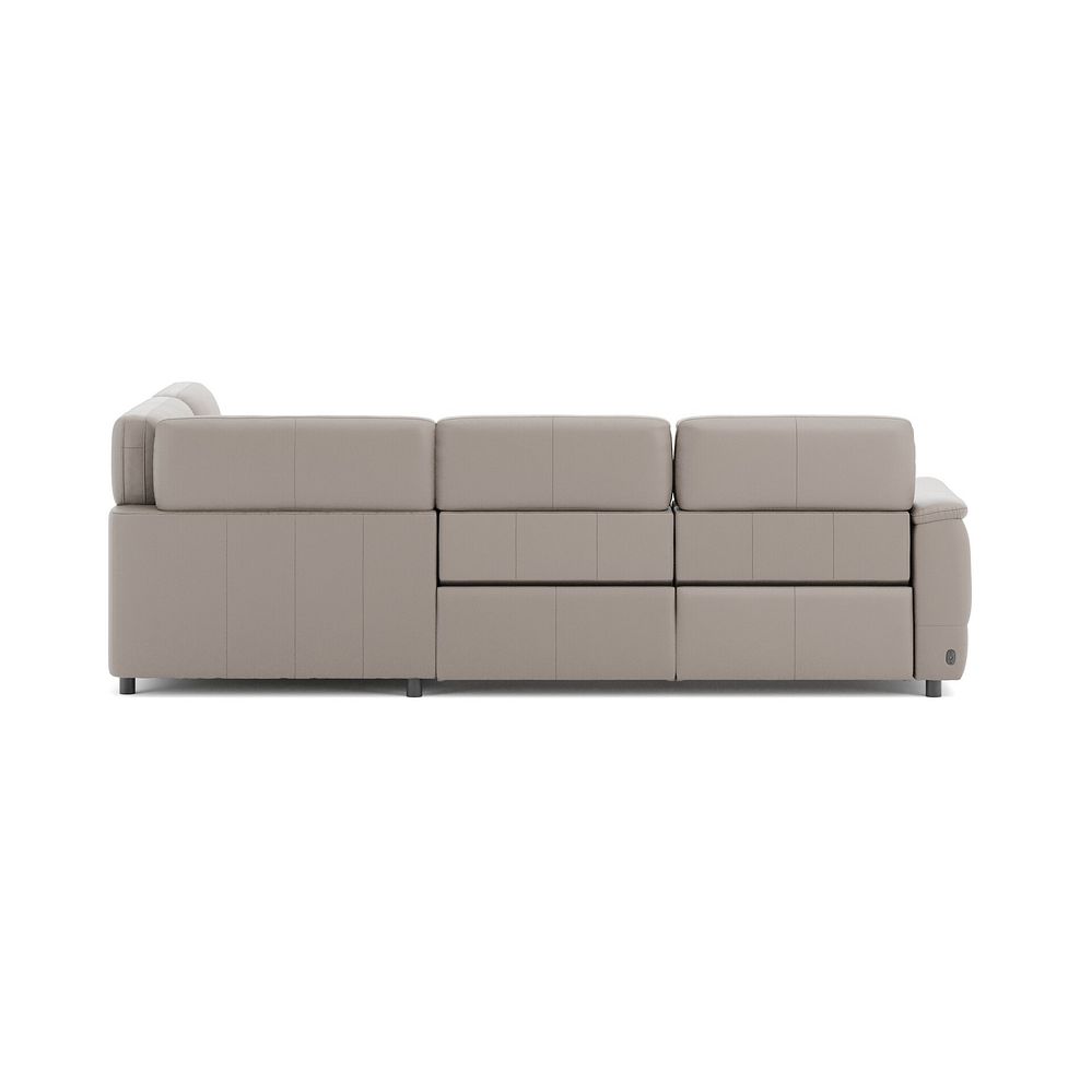 Phoenix Left hand Corner Electric Recliner Sofa with Adjustable Power Headrests in  Oyster Leather 6