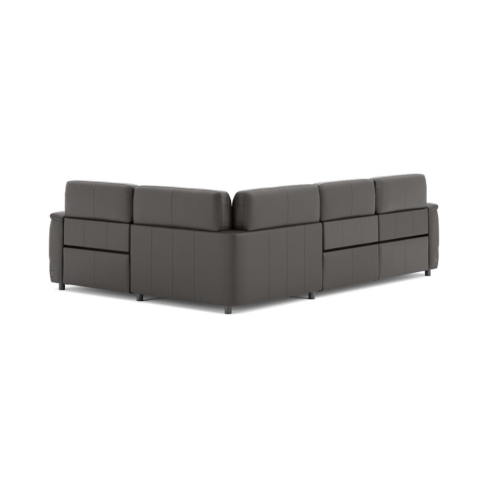 Phoenix Left hand Corner Electric Recliner Sofa with Adjustable Power Headrests in  Storm Leather 5