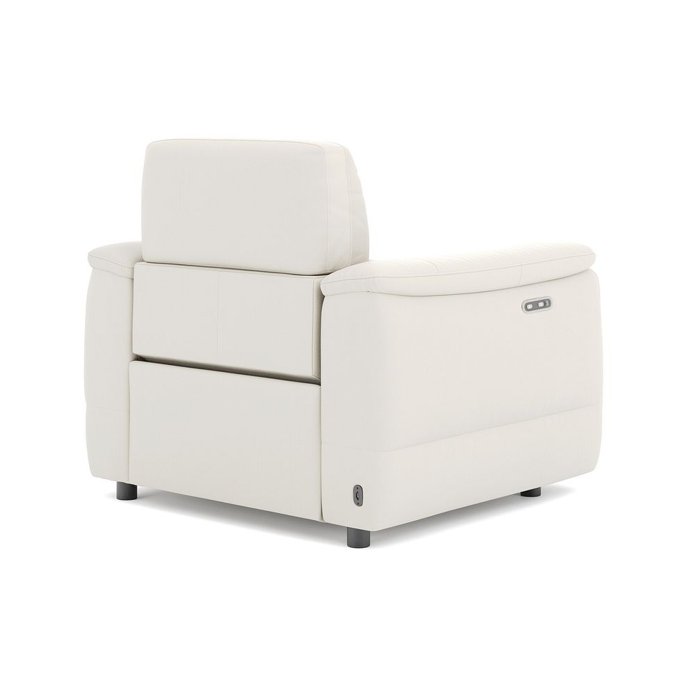 Phoenix Power Recliner Armchair in  Bone China Leather 5