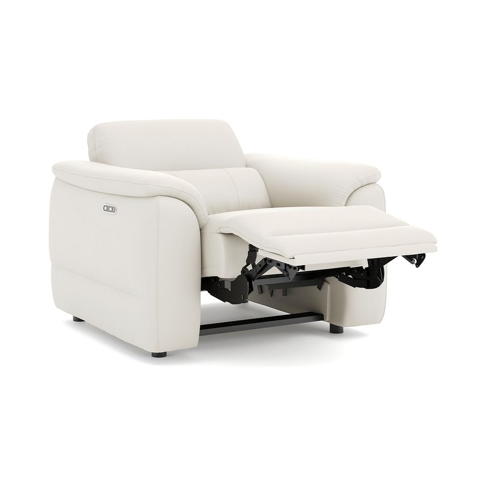 Phoenix Power Recliner Armchair in  Bone China Leather 3