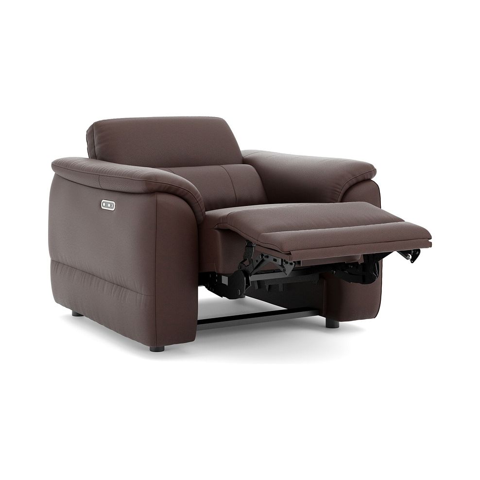 Phoenix Power Recliner Armchair in  Chestnut Leather 3