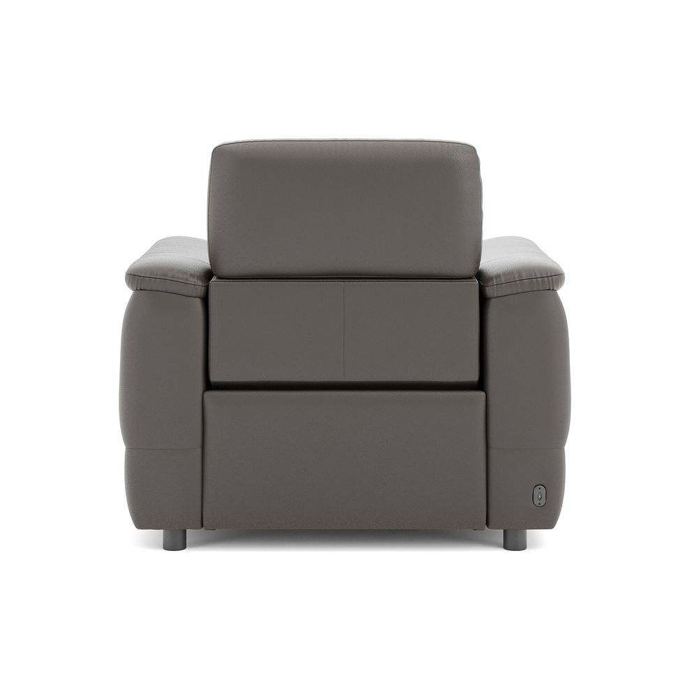 Phoenix Power Recliner Armchair in  Elephant Grey Leather 6