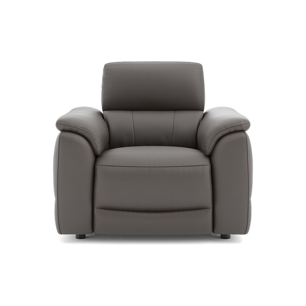 Phoenix Power Recliner Armchair in  Elephant Grey Leather 2