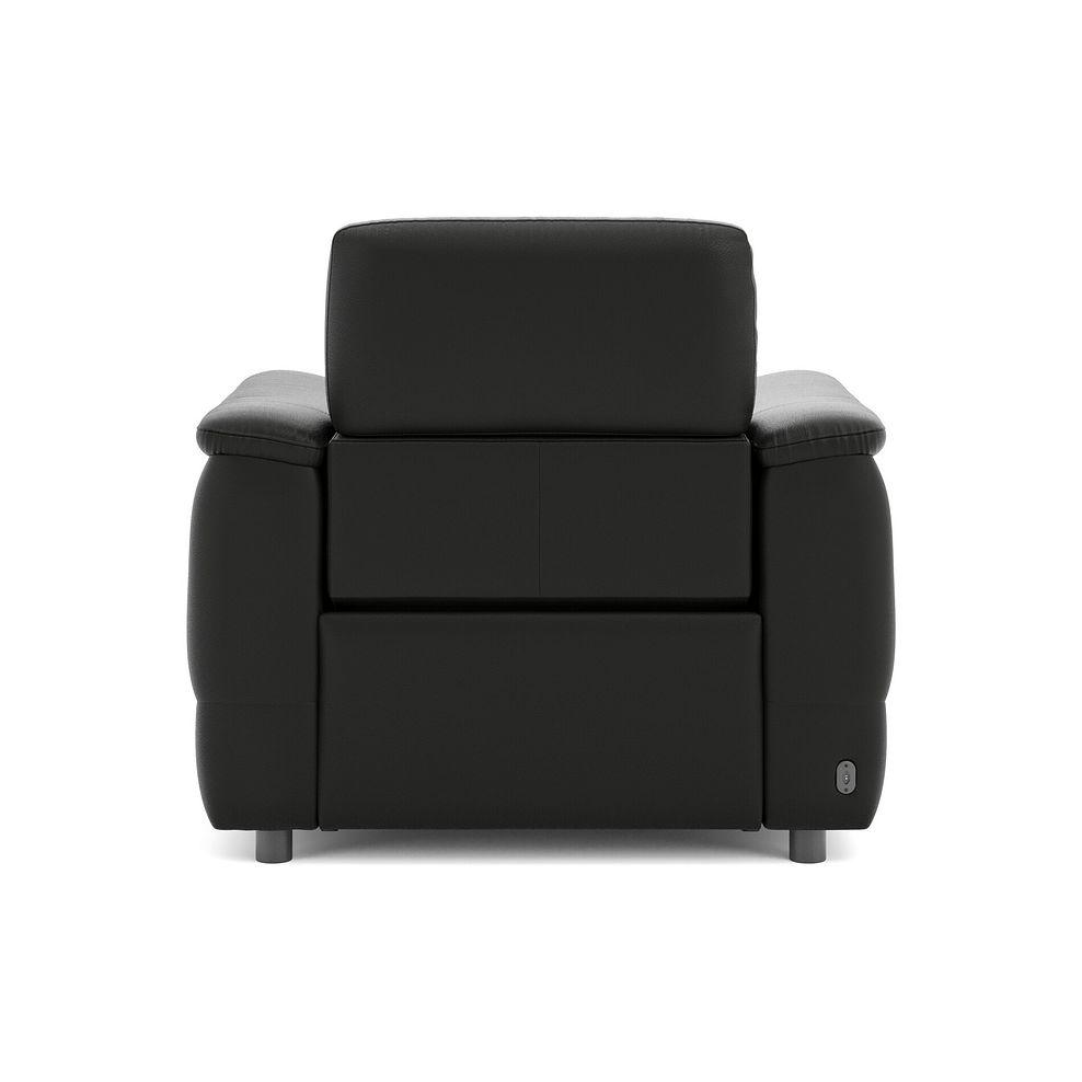 Phoenix Power Recliner Armchair in  Jet Black Leather 6