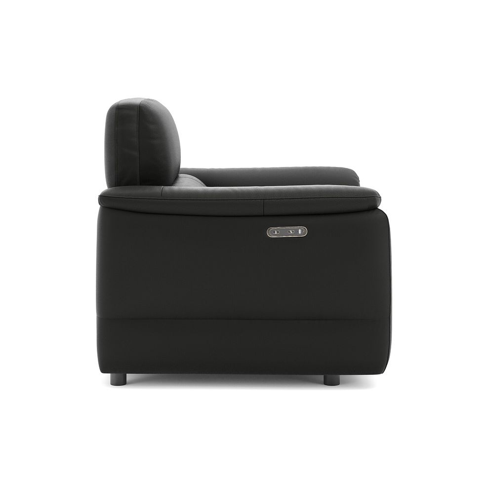 Phoenix Power Recliner Armchair in  Jet Black Leather 4