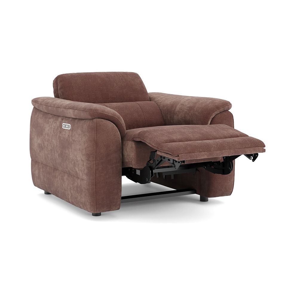 Phoenix Power Recliner Armchair in  Manhattan Burnt Sienna Fabric 3