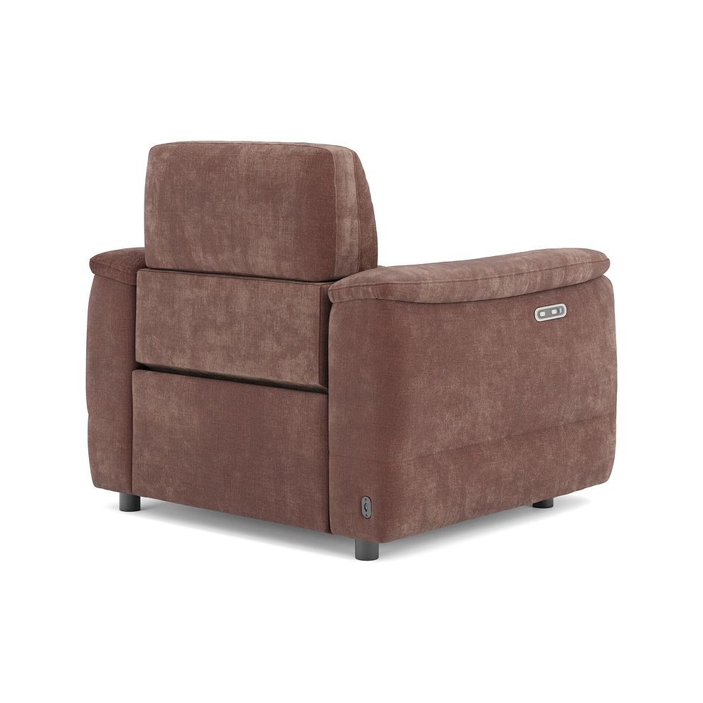 Phoenix Power Recliner Armchair in  Manhattan Burnt Sienna Fabric 5