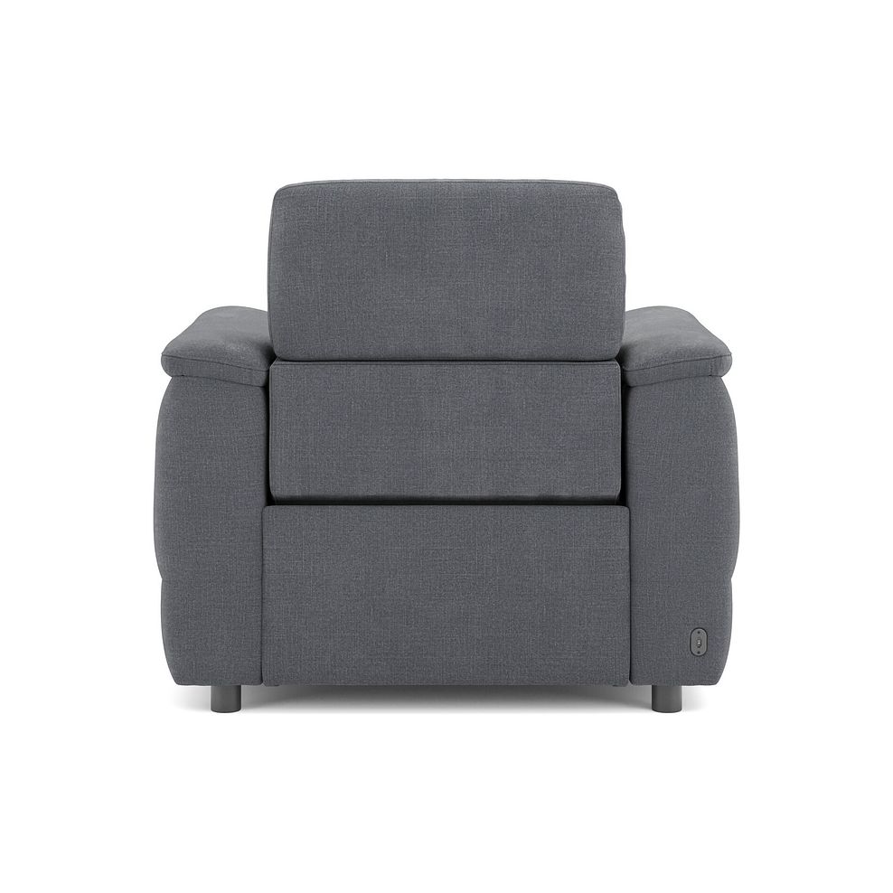 Phoenix Power Recliner Armchair in  Manhattan Charcoal Fabric 6
