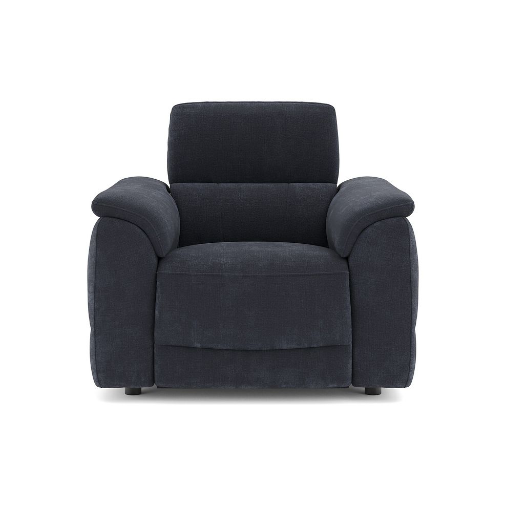 Phoenix Power Recliner Armchair in  Manhattan Indigo Fabric 2