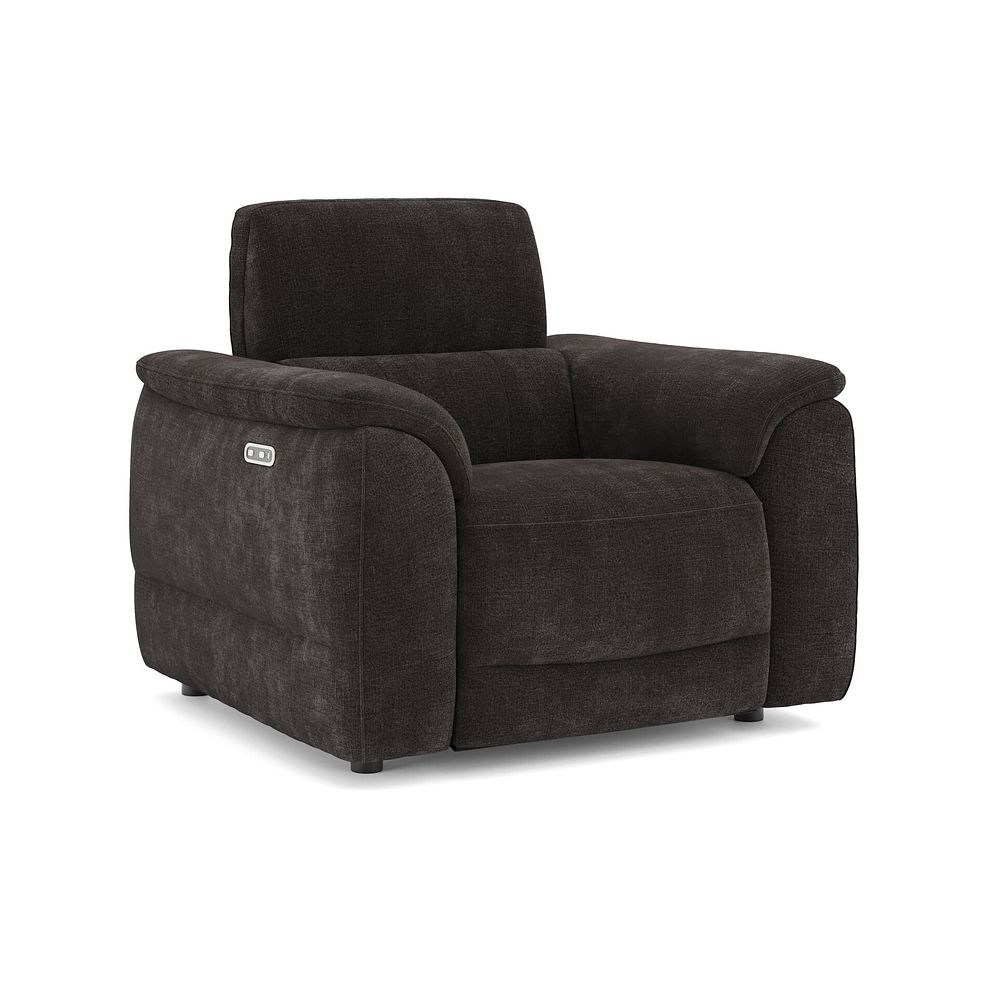 Phoenix Power Recliner Armchair in  Manhattan Mushroom Fabric 1