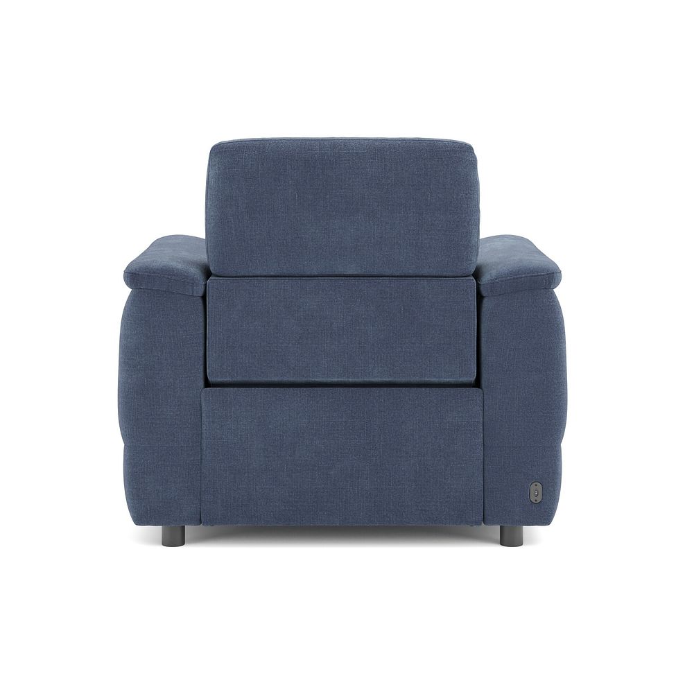 Phoenix Power Recliner Armchair in  Manhattan Navy Fabric 6
