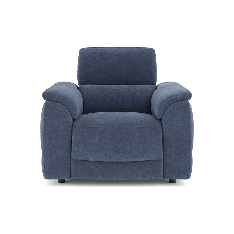 Phoenix Power Recliner Armchair in  Manhattan Navy Fabric 2