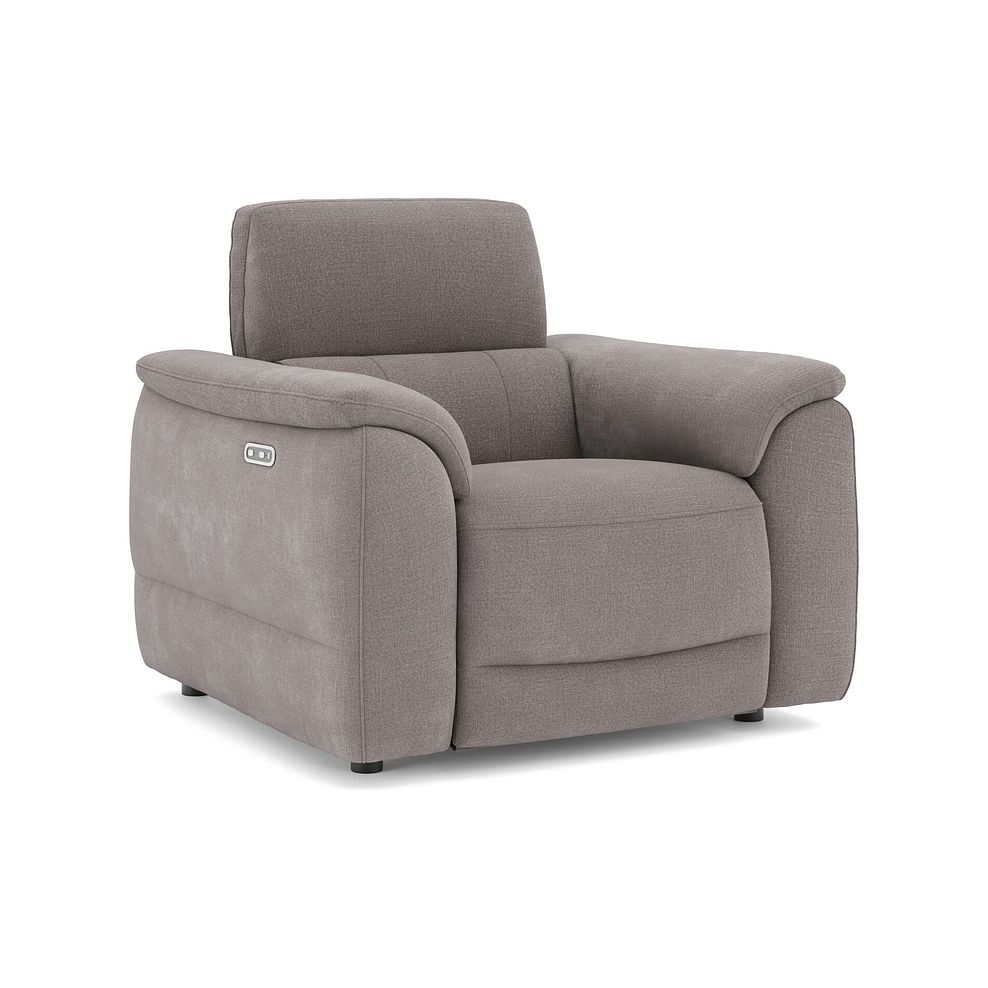 Phoenix Power Recliner Armchair in  Manhattan Nutmeg Fabric 1