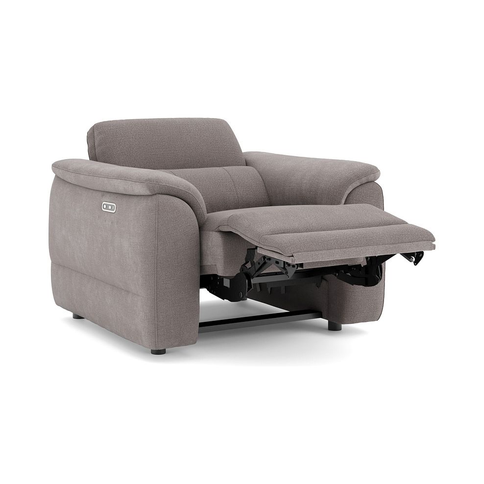 Phoenix Power Recliner Armchair in  Manhattan Nutmeg Fabric 3