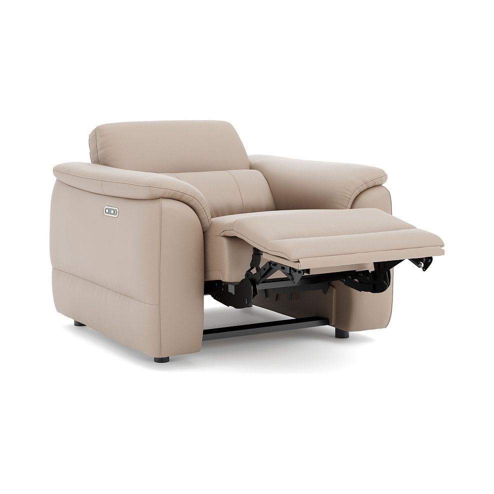 Phoenix Power Recliner Armchair in  Mushroom Leather 3