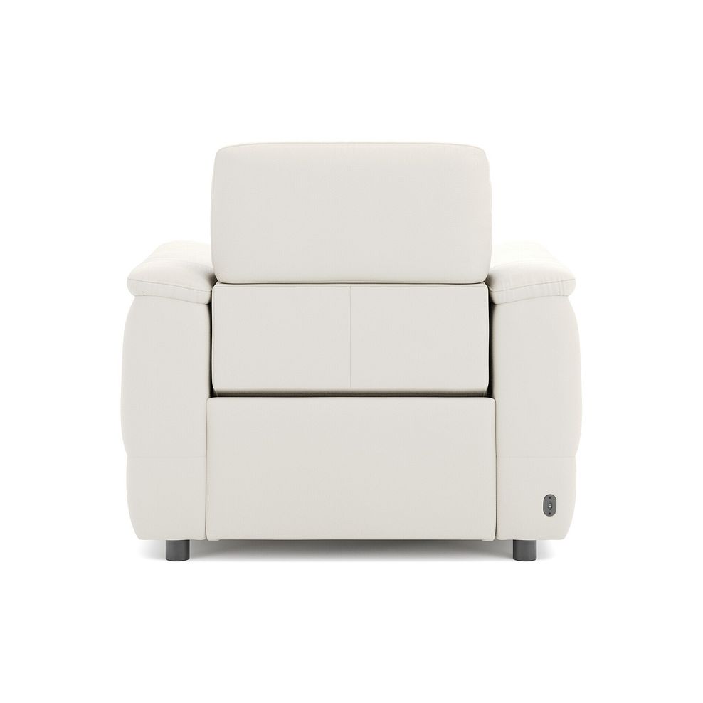 Phoenix Power Recliner Armchair with Adjustable Power Headrest and Speakers in  Bone China Leather 6