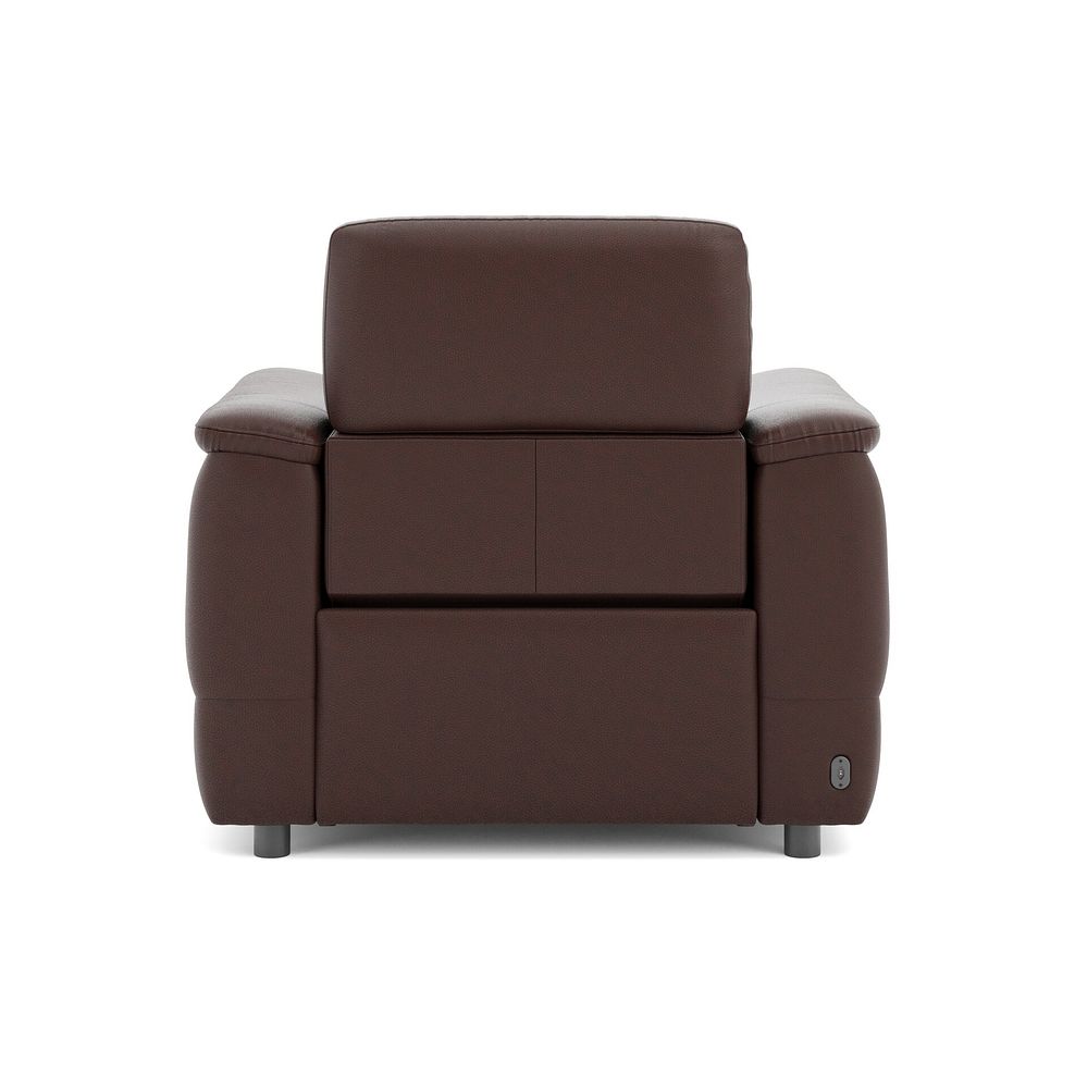 Phoenix Power Recliner Armchair with Adjustable Power Headrest and Speakers in  Chestnut Leather 6
