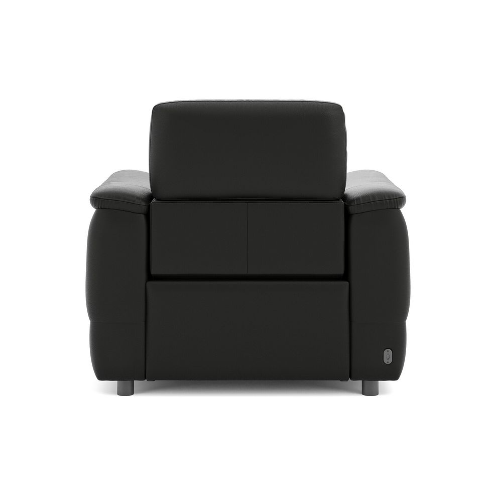 Phoenix Power Recliner Armchair with Adjustable Power Headrest and Speakers in  Jet Black Leather 6