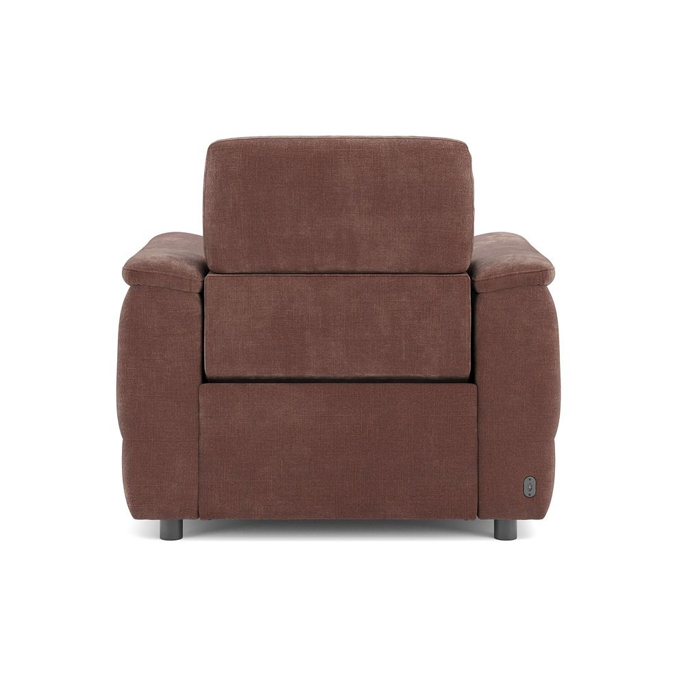 Phoenix Power Recliner Armchair with Adjustable Power Headrest and Speakers in  Manhattan Burnt Sienna Fabric 6