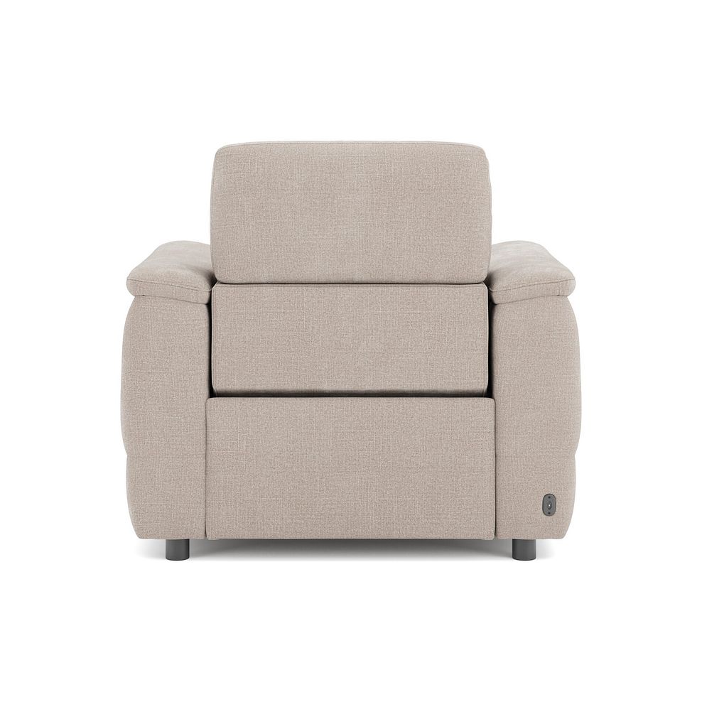 Phoenix Power Recliner Armchair with Adjustable Power Headrest and Speakers in  Manhattan Cotton Fabric 6