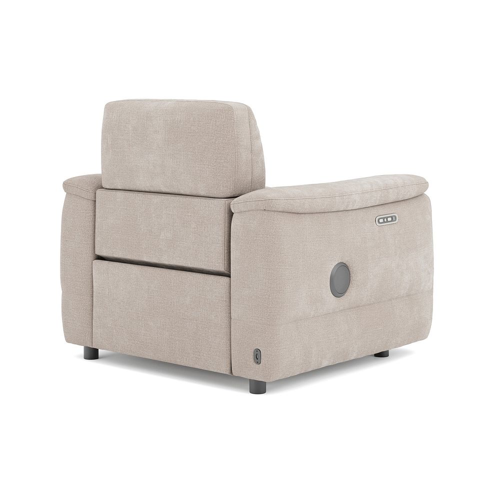 Phoenix Power Recliner Armchair with Adjustable Power Headrest and Speakers in  Manhattan Cotton Fabric 5