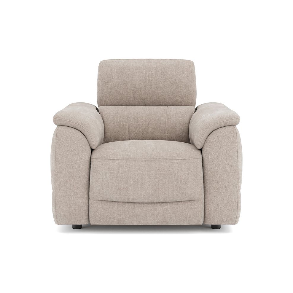 Phoenix Power Recliner Armchair with Adjustable Power Headrest and Speakers in  Manhattan Cotton Fabric 2