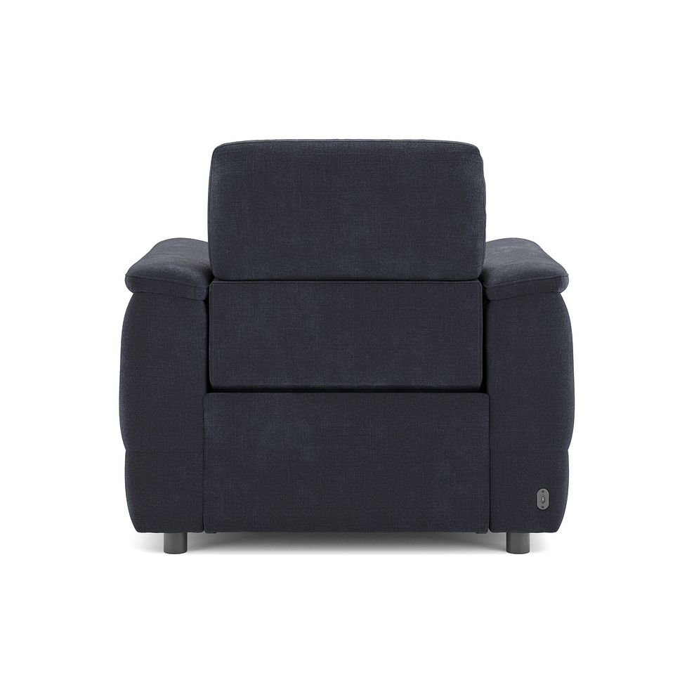 Phoenix Power Recliner Armchair with Adjustable Power Headrest and Speakers in  Manhattan Indigo Fabric 6