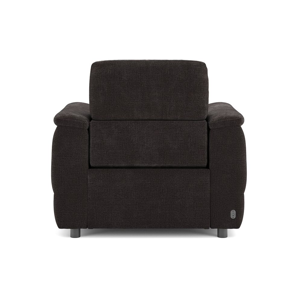 Phoenix Power Recliner Armchair with Adjustable Power Headrest and Speakers in  Manhattan Mushroom Fabric 6