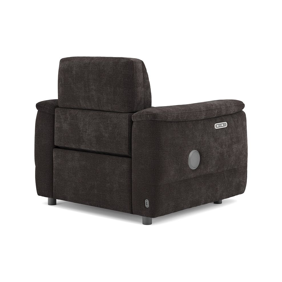 Phoenix Power Recliner Armchair with Adjustable Power Headrest and Speakers in  Manhattan Mushroom Fabric 5