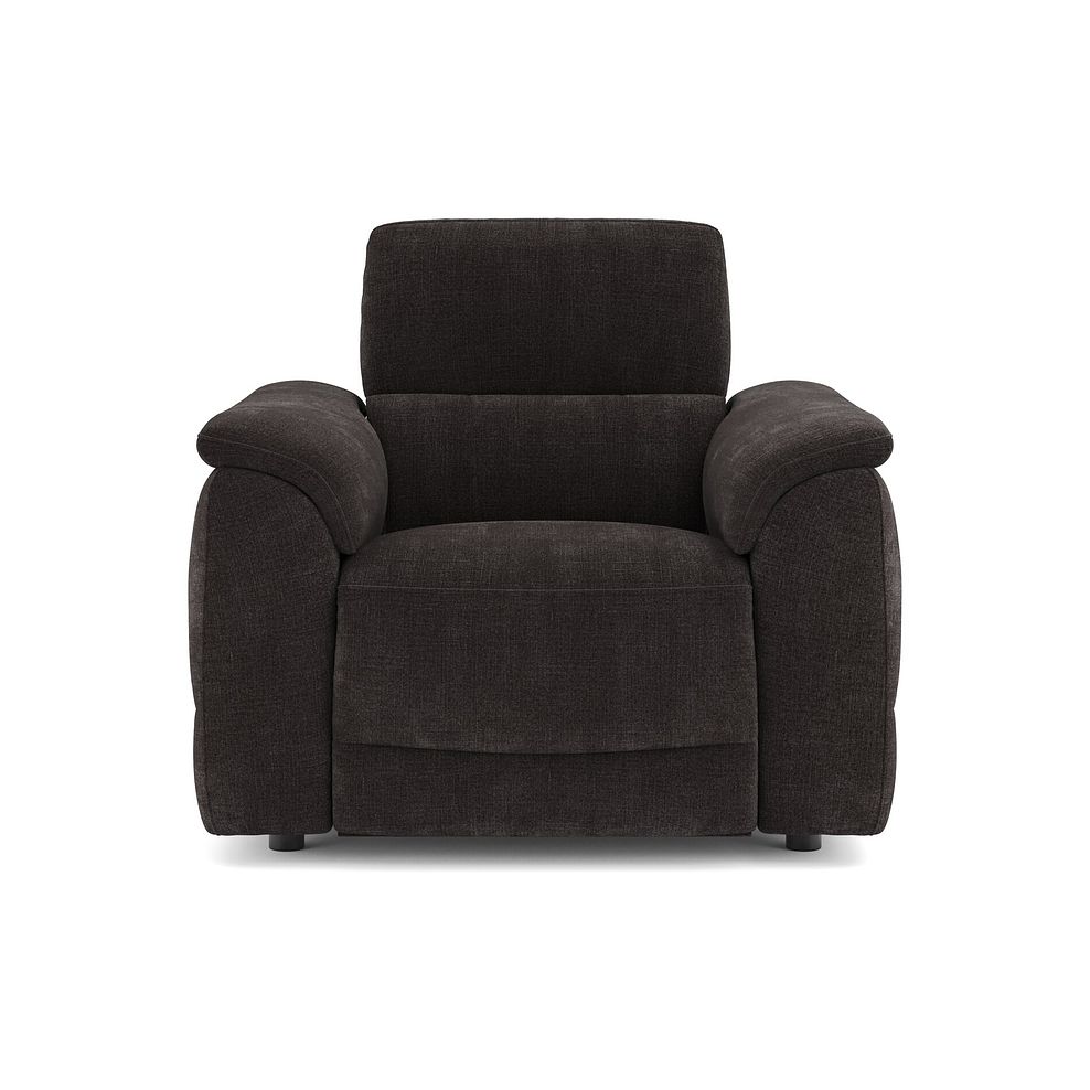 Phoenix Power Recliner Armchair with Adjustable Power Headrest and Speakers in  Manhattan Mushroom Fabric 2