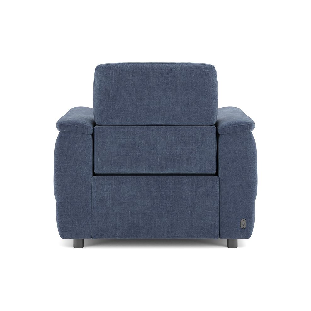 Phoenix Power Recliner Armchair with Adjustable Power Headrest and Speakers in  Manhattan Navy Fabric 6