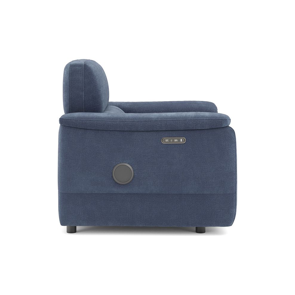Phoenix Power Recliner Armchair with Adjustable Power Headrest and Speakers in  Manhattan Navy Fabric 4