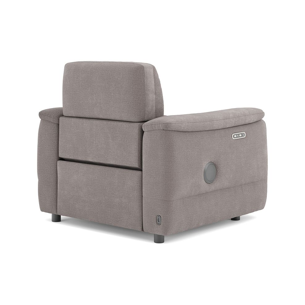 Phoenix Power Recliner Armchair with Adjustable Power Headrest and Speakers in  Manhattan Nutmeg Fabric 5
