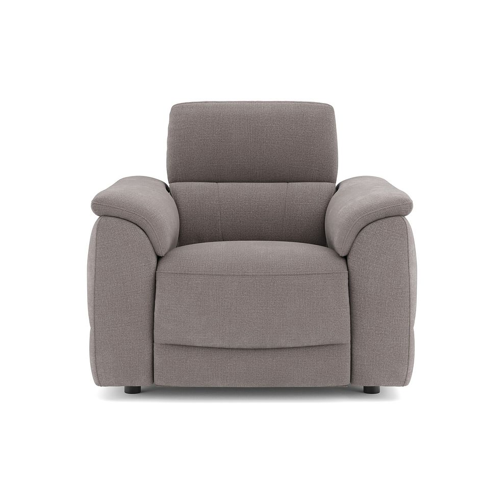Phoenix Power Recliner Armchair with Adjustable Power Headrest and Speakers in  Manhattan Nutmeg Fabric 2