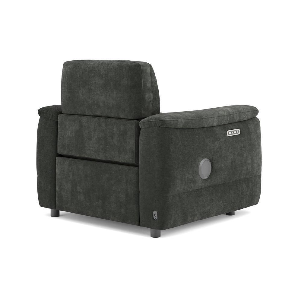 Phoenix Power Recliner Armchair with Adjustable Power Headrest and Speakers in  Manhattan Pine Fabric 5