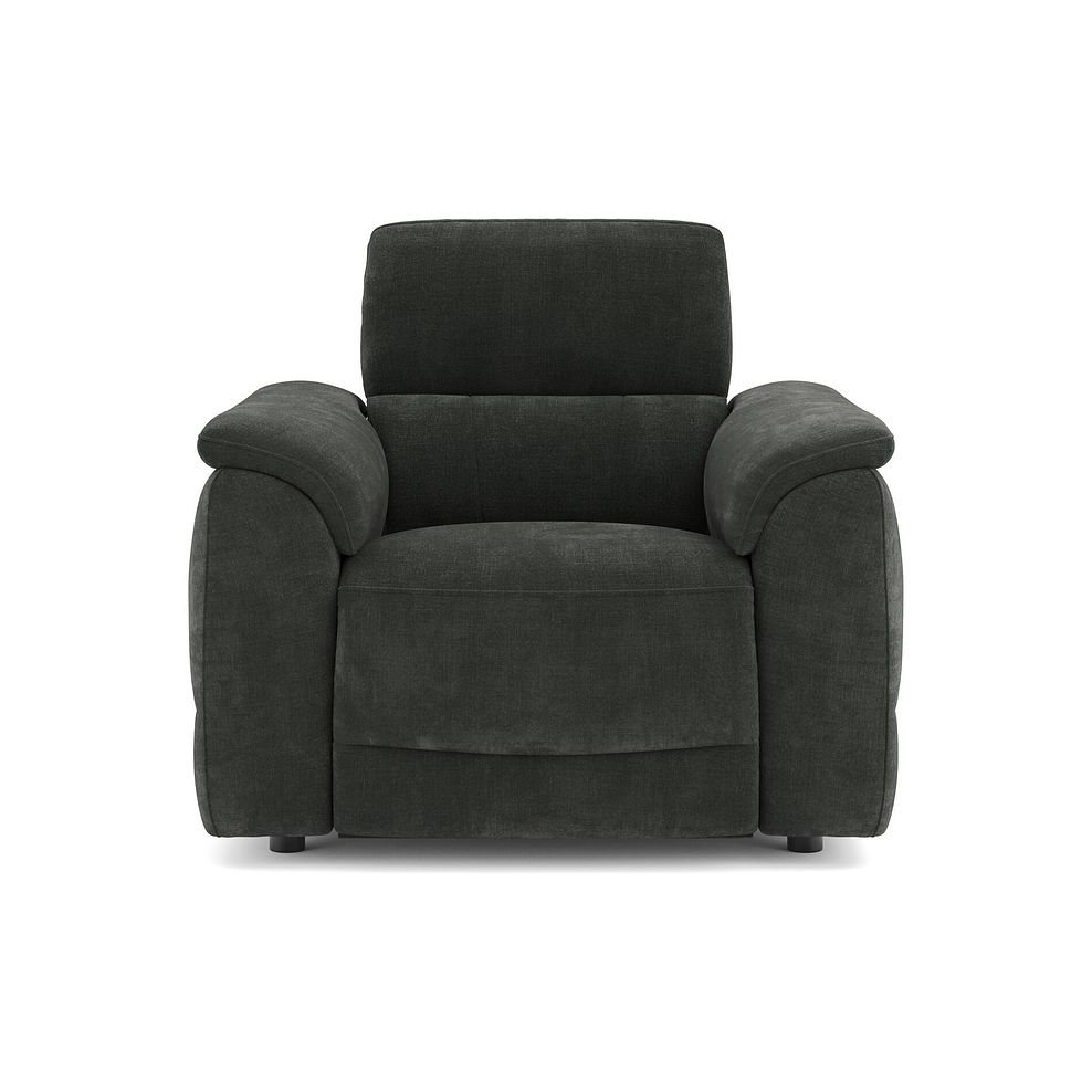Phoenix Power Recliner Armchair with Adjustable Power Headrest and Speakers in  Manhattan Pine Fabric 2