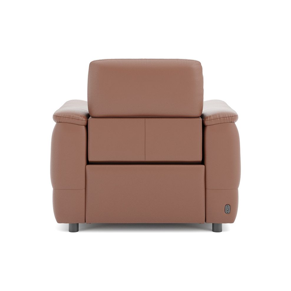 Phoenix Power Recliner Armchair with Adjustable Power Headrest and Speakers in  Mocha Mousse Leather 6