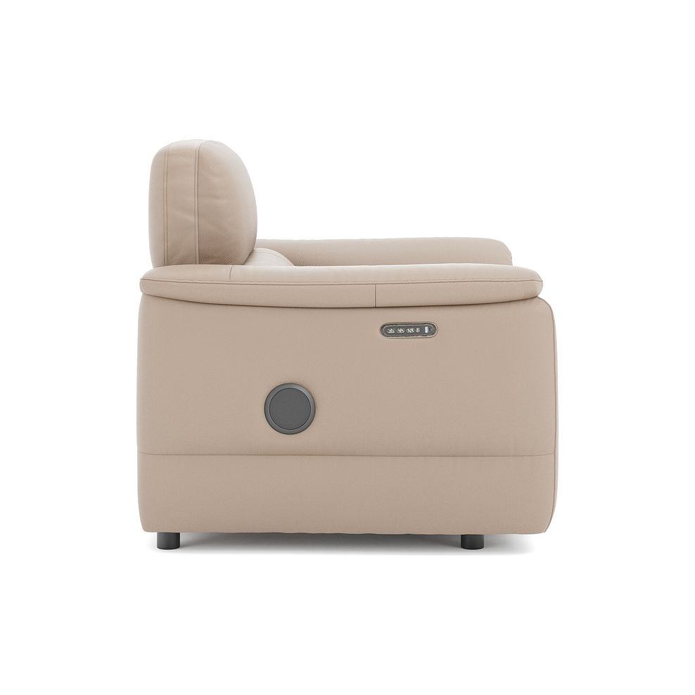 Phoenix Power Recliner Armchair with Adjustable Power Headrest and Speakers in  Mushroom Leather 4