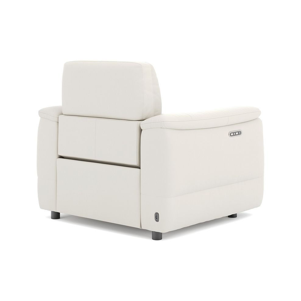 Phoenix Power Recliner Armchair with Adjustable Power Headrest in  Bone China Leather 5