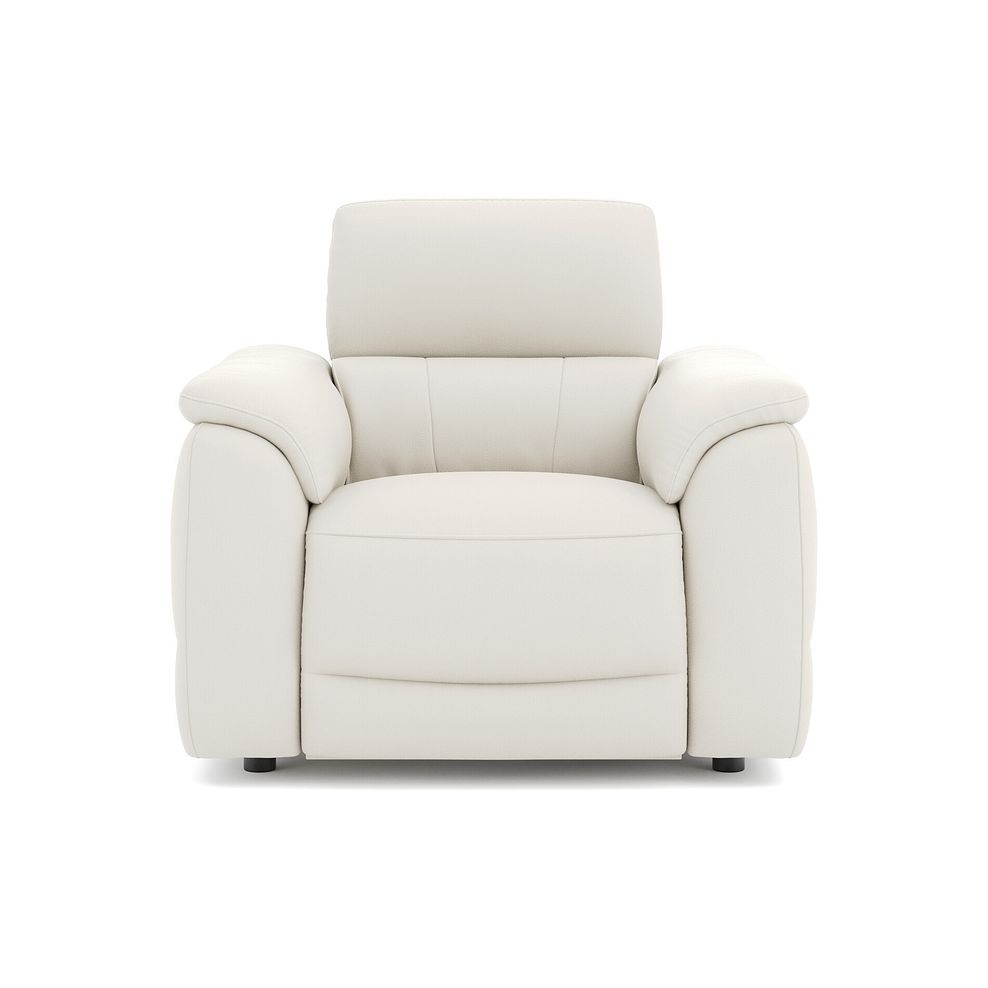 Phoenix Power Recliner Armchair with Adjustable Power Headrest in  Bone China Leather 2