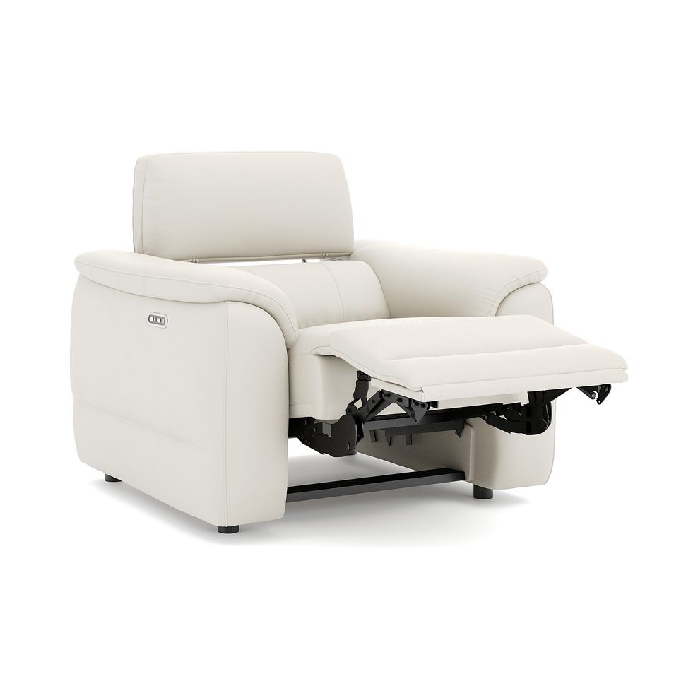 Phoenix Power Recliner Armchair with Adjustable Power Headrest in  Bone China Leather 3