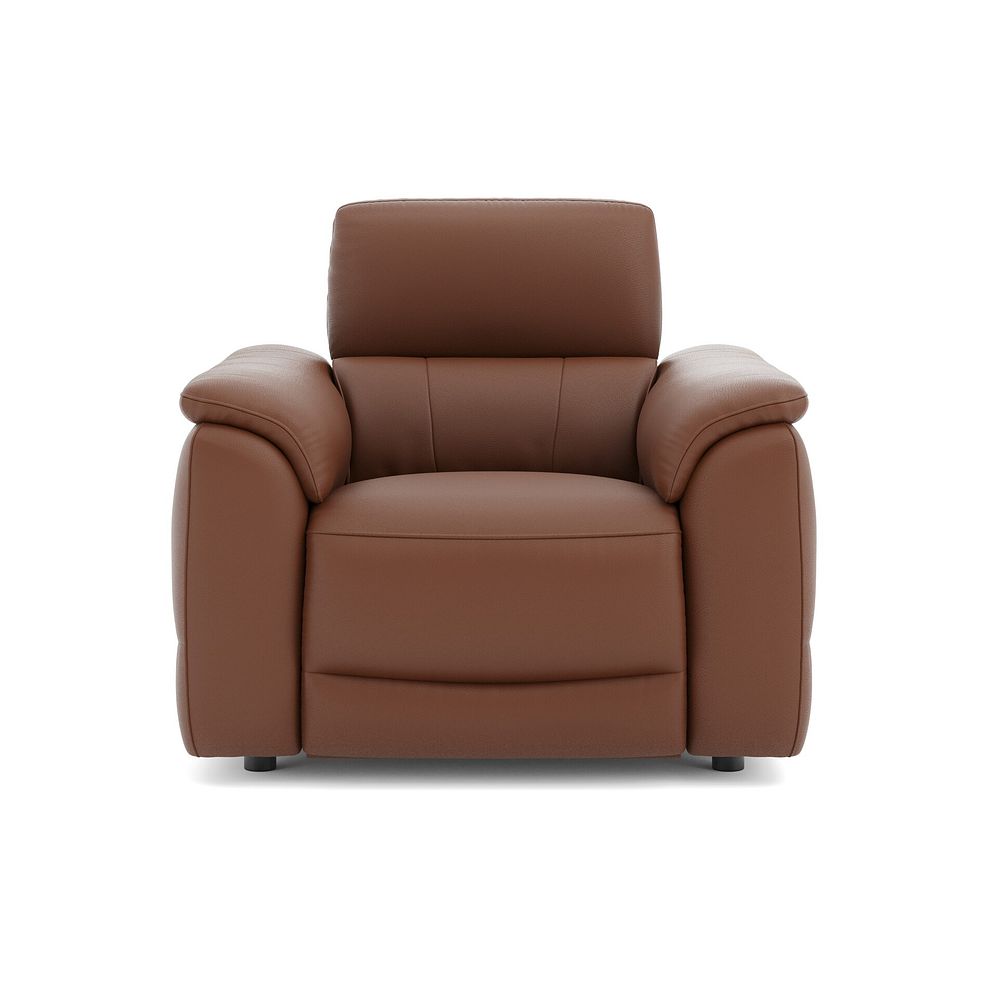 Phoenix Power Recliner Armchair with Adjustable Power Headrest in  Cognac Leather 2
