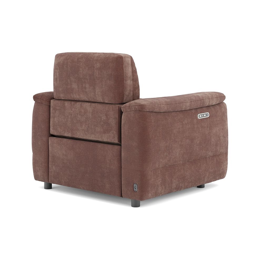 Phoenix Power Recliner Armchair with Adjustable Power Headrest in  Manhattan Burnt Sienna Fabric 5