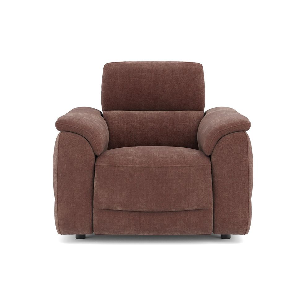 Phoenix Power Recliner Armchair with Adjustable Power Headrest in  Manhattan Burnt Sienna Fabric 2