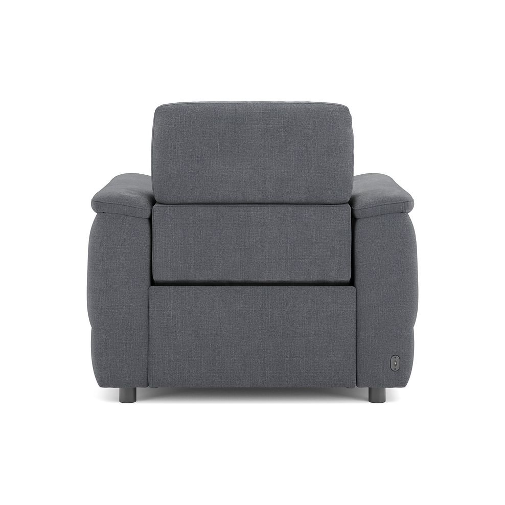 Phoenix Power Recliner Armchair with Adjustable Power Headrest in  Manhattan Charcoal Fabric 6