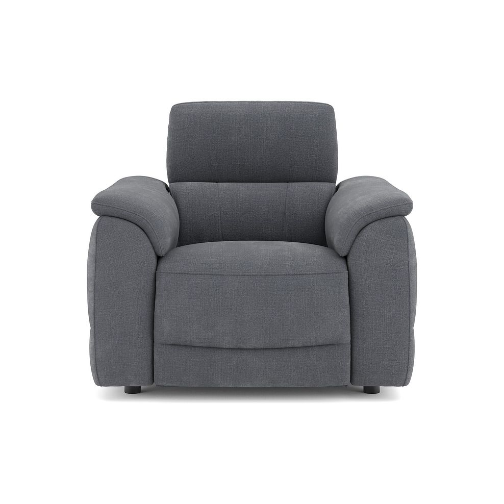 Phoenix Power Recliner Armchair with Adjustable Power Headrest in  Manhattan Charcoal Fabric 2