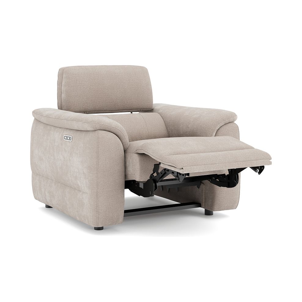 Phoenix Power Recliner Armchair with Adjustable Power Headrest in  Manhattan Cotton Fabric 3