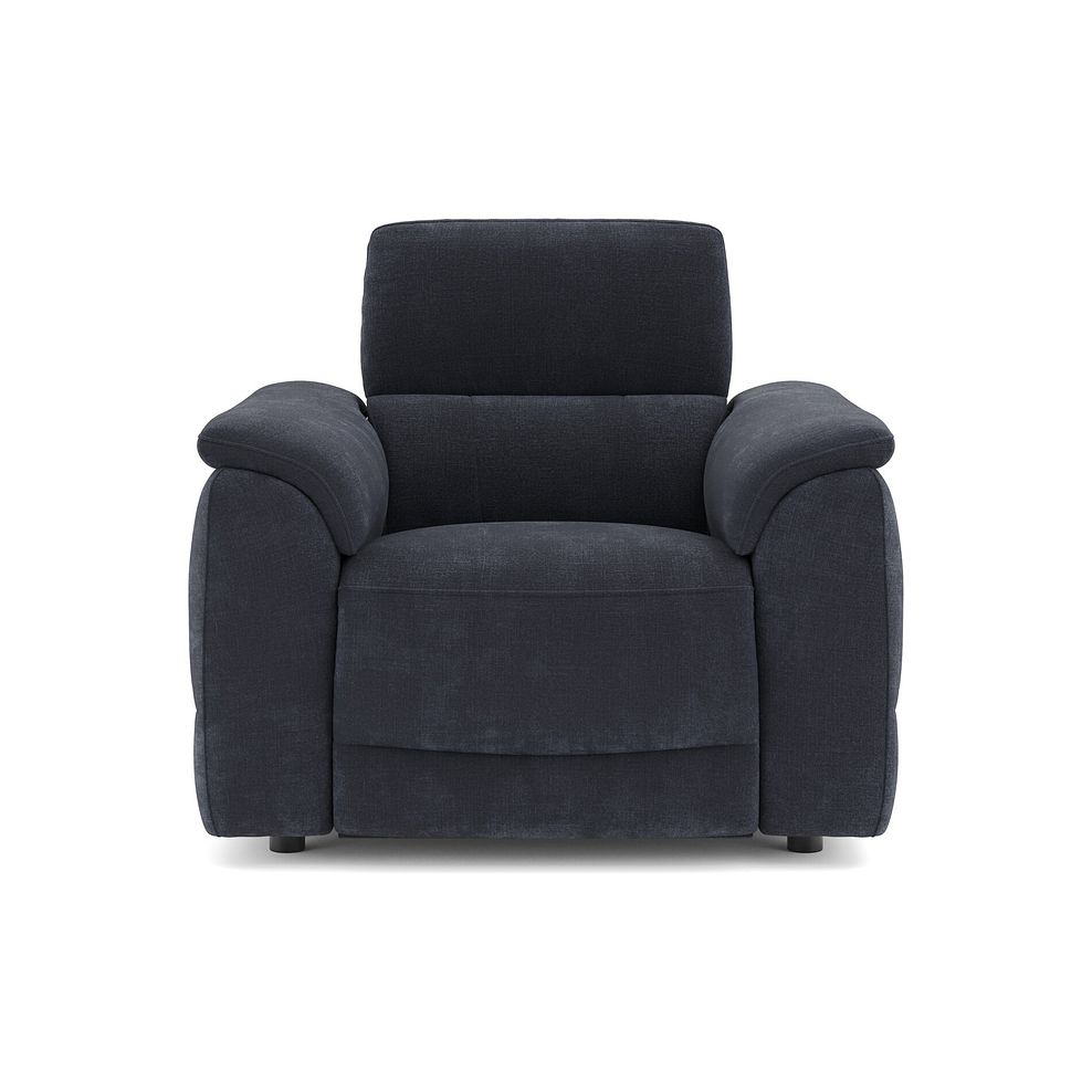 Phoenix Power Recliner Armchair with Adjustable Power Headrest in  Manhattan Indigo Fabric 2